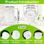 8 Filtros HEPA Repuesto Aspiradora KMM LT-117C Cepillo