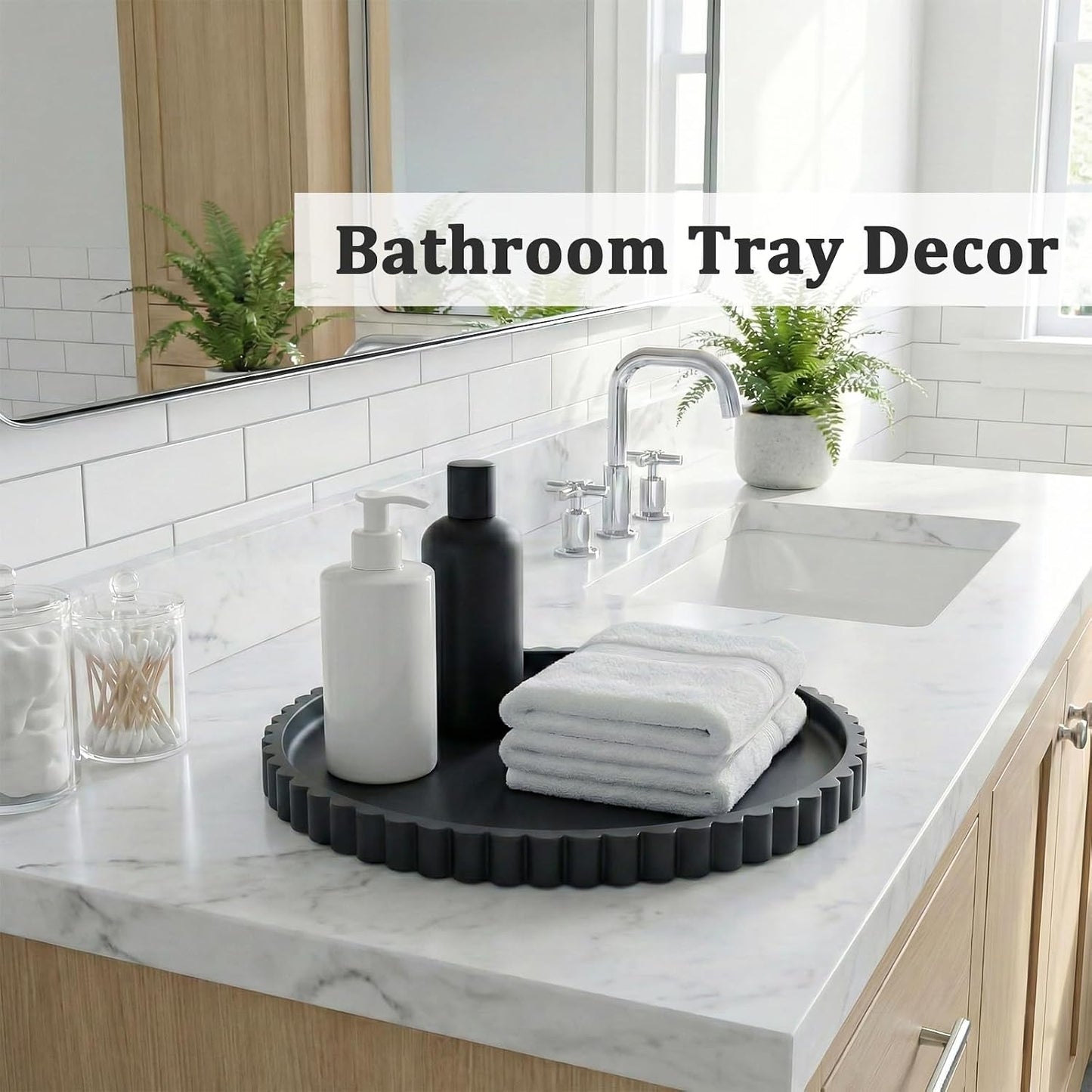 Bandeja silicona baño encimera redonda 10" decorativa