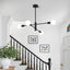 Candelabro Sputnik 4 luces negro ajustable comedor sala