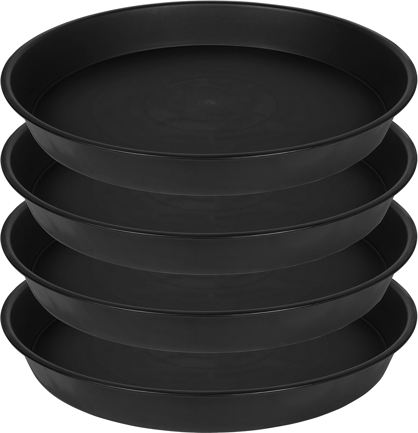 4 Platillos Plástico Resistente 16pulg Base 13.5pulg