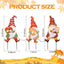 3 Pzas Letrero Metal Gnomos Luces LED Jardín Otoño