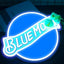 Letrero Neón Luna Azul para Decoración Dormitorio Bar Pub