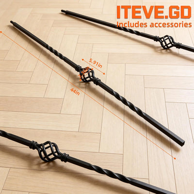 Barrotes hierro forjado 10 pzas cesta hueca balaustres decorativos