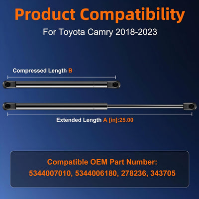 Soporte elevación punta capó comp Toyota Camry 18-23