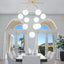 Candelabro Sputnik 10 luces LED regulable color dorado