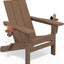 Silla Adirondack plegable con portavasos HDPE color marrón