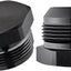 Adaptador tapón 20AN aluminio negro hexagonal set 2