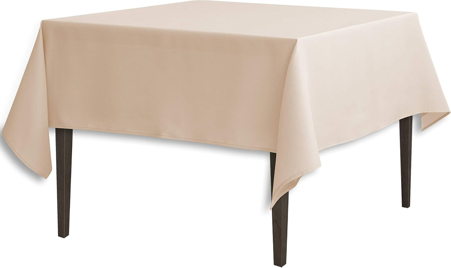 Mantel cuadrado poliéster 70pulg color beige