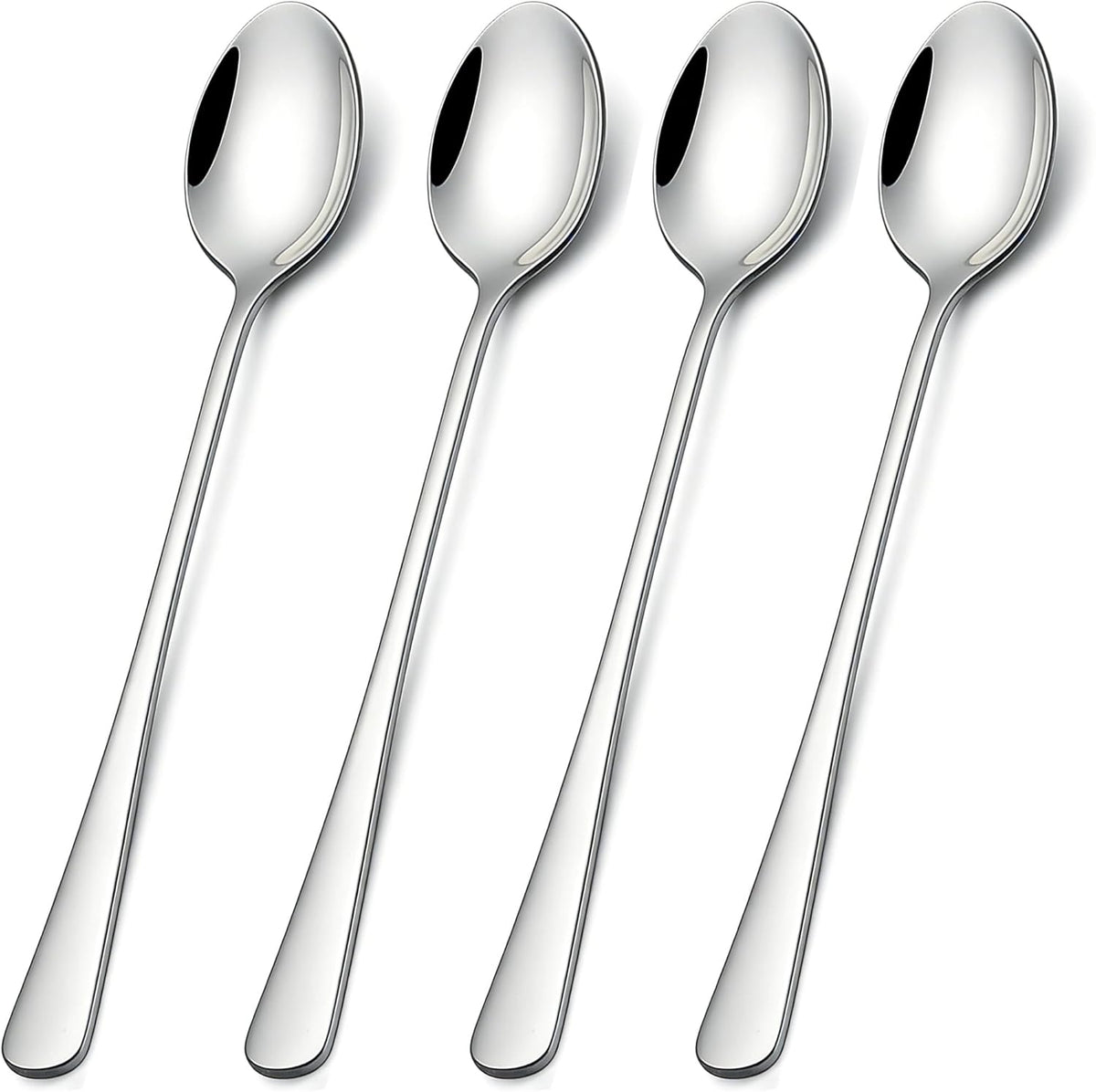 Cuchara de té helado largo de 7.7 pulgadas acero inoxidable para café y cócteles