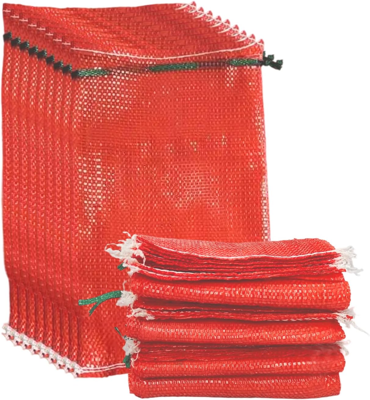 10 bolsas malla reutilizables 14x24" para cebolla verdura