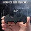 Emblema Batarang 3D coche negro mate 3.8x1.8"