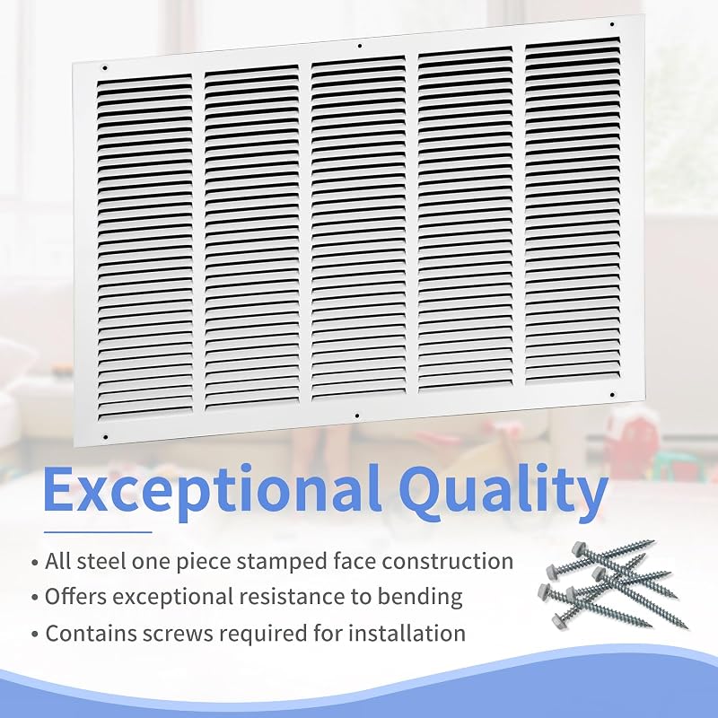 Rejilla aire retorno acero 25x16" techo pared