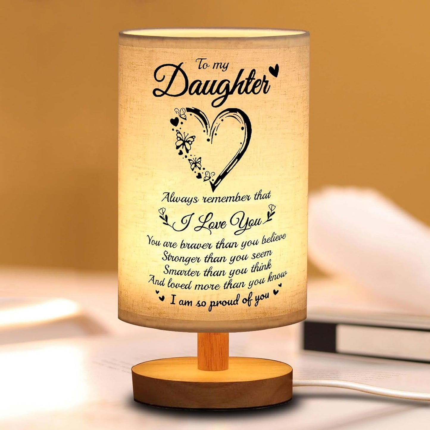 Lámpara de Mesa Regalo Mamá Papá Hija