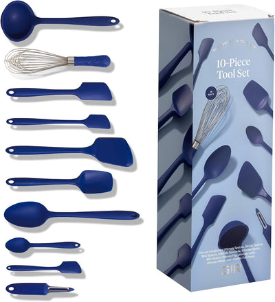 Set 10 Utensilios Silicona Cocina Antiadherente