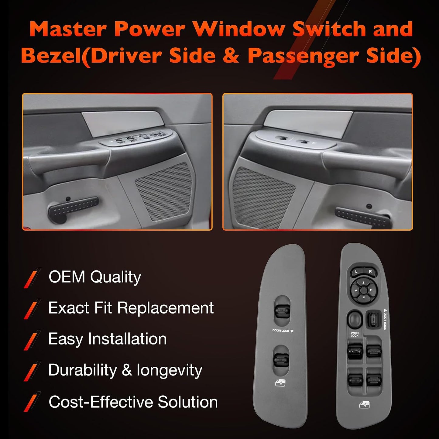 Interruptor maestro ventana eléctrica comp Dodge Ram 2009