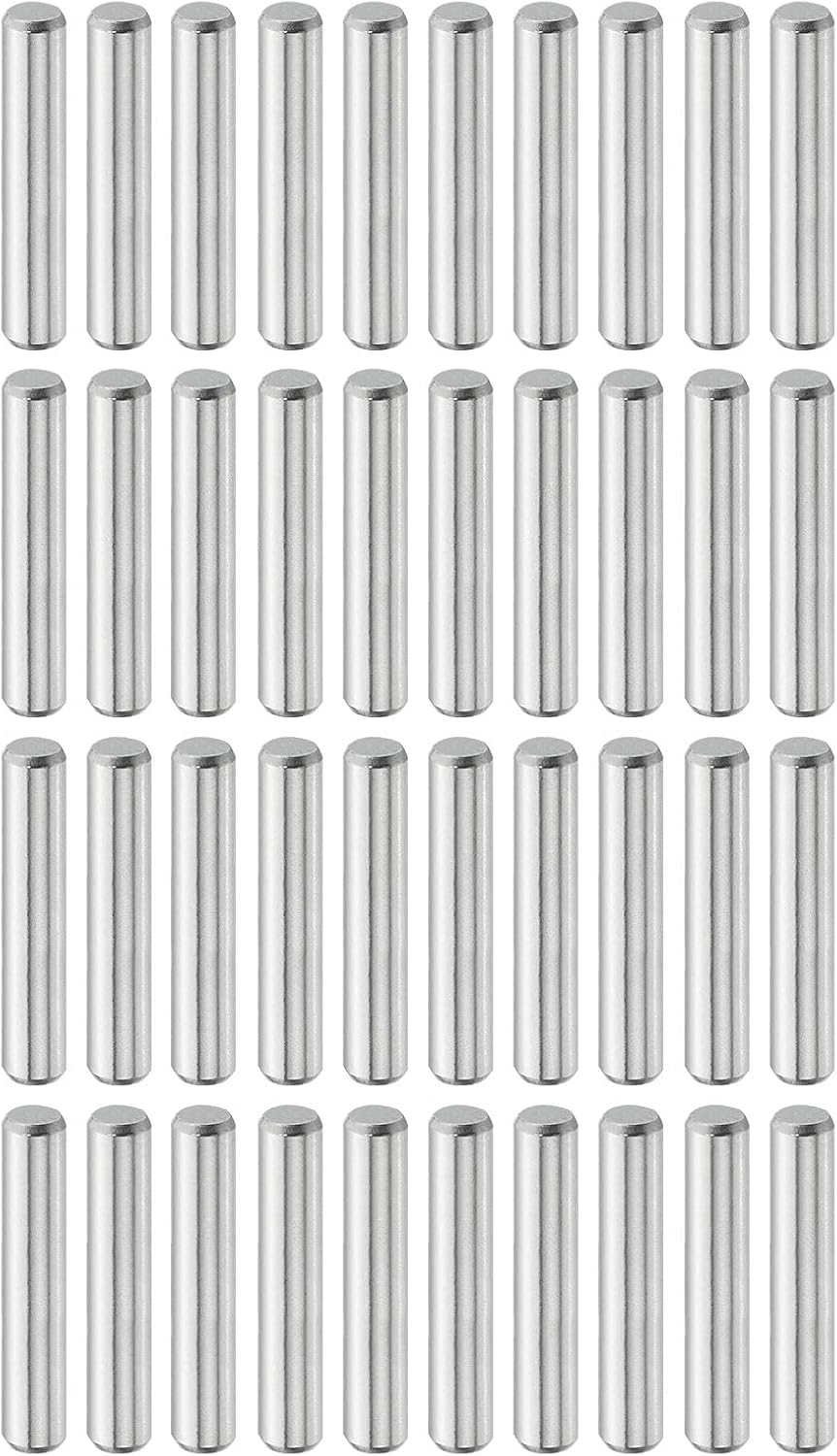 40 Pzas Pasadores Espiga Acero Inox 316L 3x16mm Tono Plata