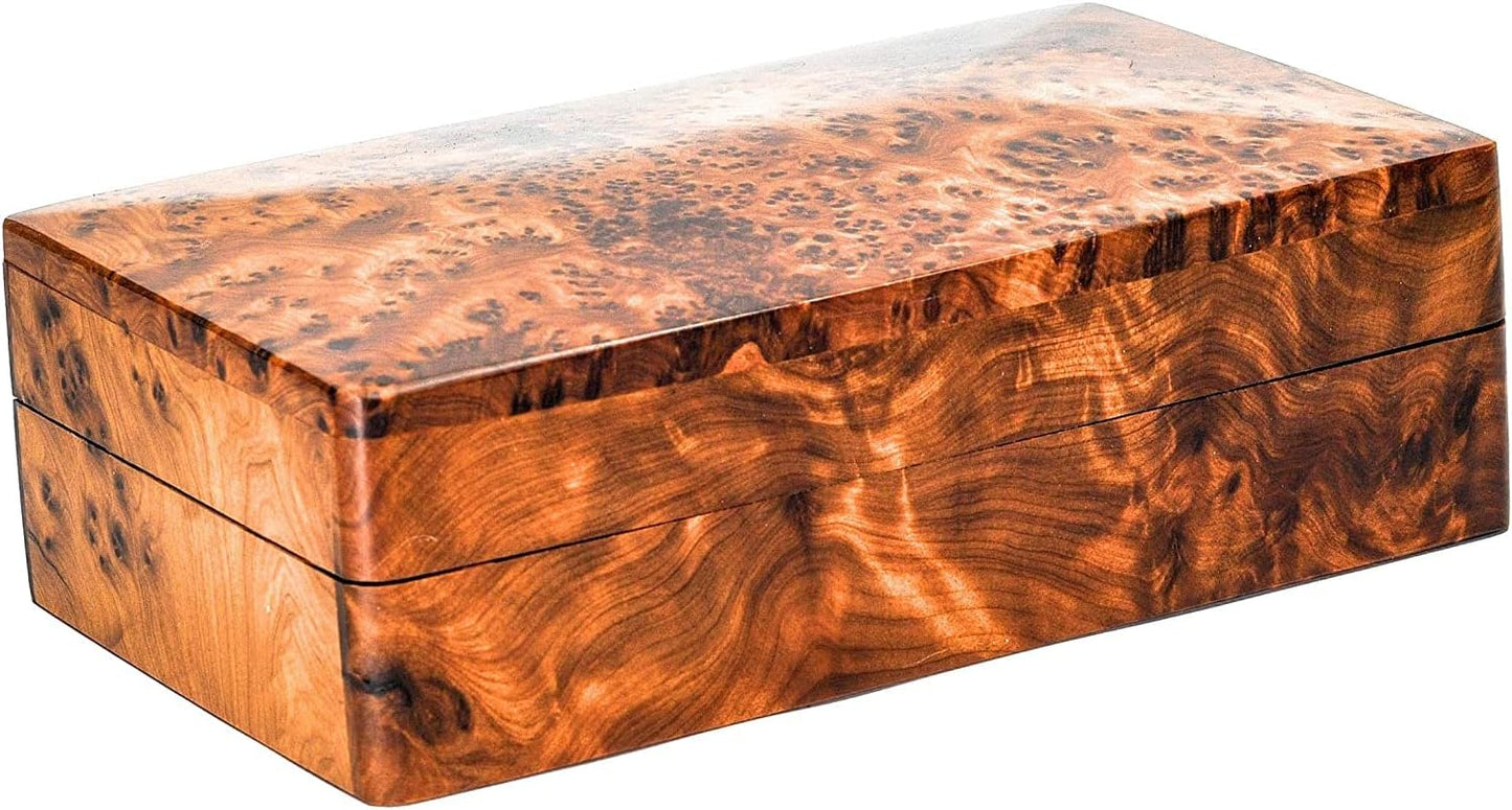 Caja madera tallada joyas multiusos antigua grande