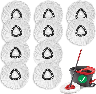10 Cabezales Microfibra para Trapeador Cedar 360 Grados