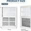 2 Ventanas Corredizas Cobertizo 18x23pulg Vidrio Templado