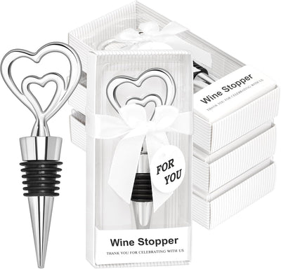 30 Tapones Vino Corazón Regalo Boda Fiesta Individual