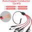 Cable divisor SAE 1 a 4 vías 2 pies con adaptador
