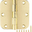 12 Bisagras Puerta Interior 5/8pulg Dorado Latón 3.5x3.5pulg