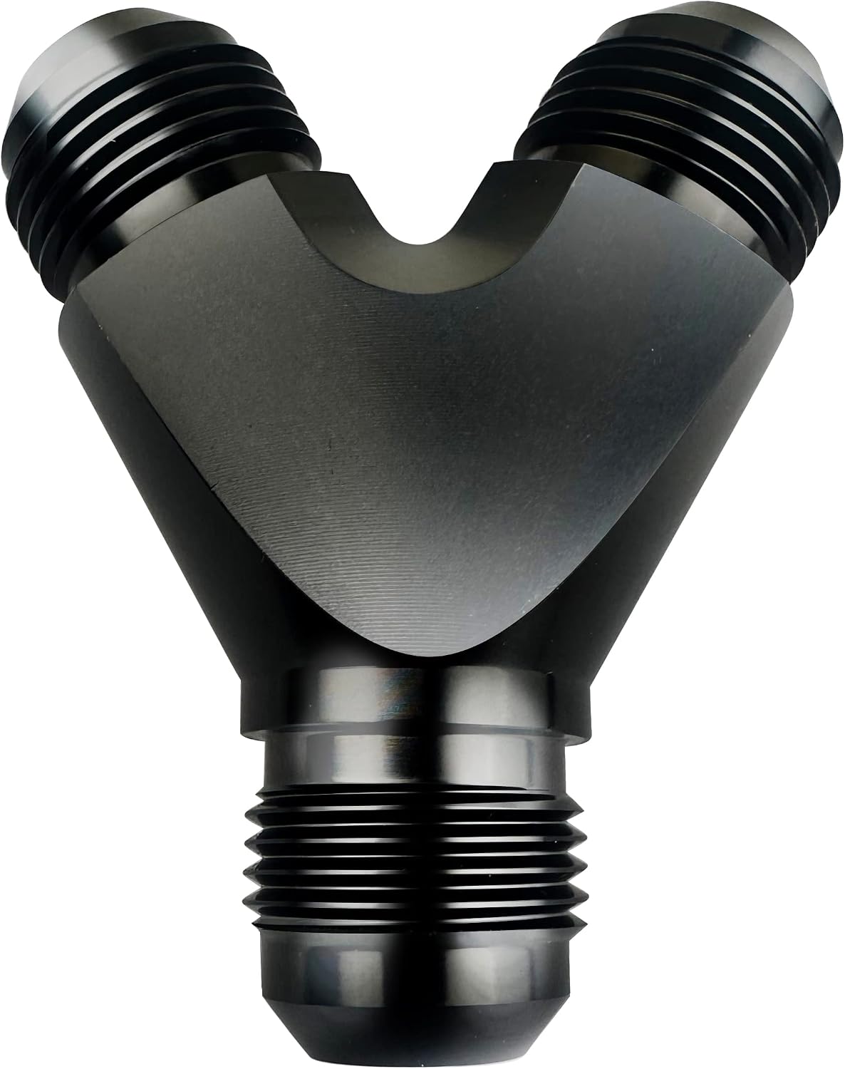 Adaptador 6AN a AN6 rosca macho aluminio negro