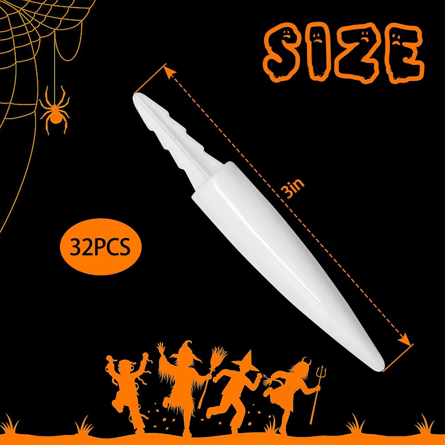 32 Pzas Dientes Calabaza Halloween Decoración Hogar