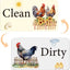 Imán lavavajillas Clean Dirty Sign gallo reversible