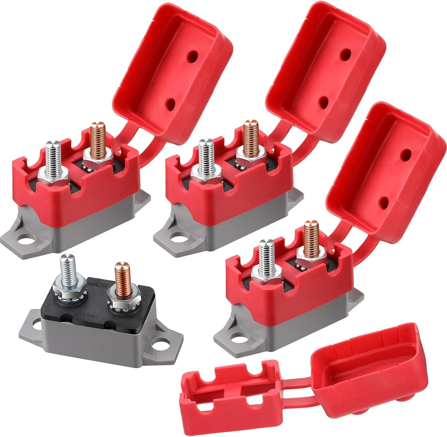 4 Pzas Disyuntor 12-24V 50A con Rosca Automotriz