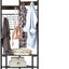 Árbol esquina con banco zapatos 72" 5 estantes madera
