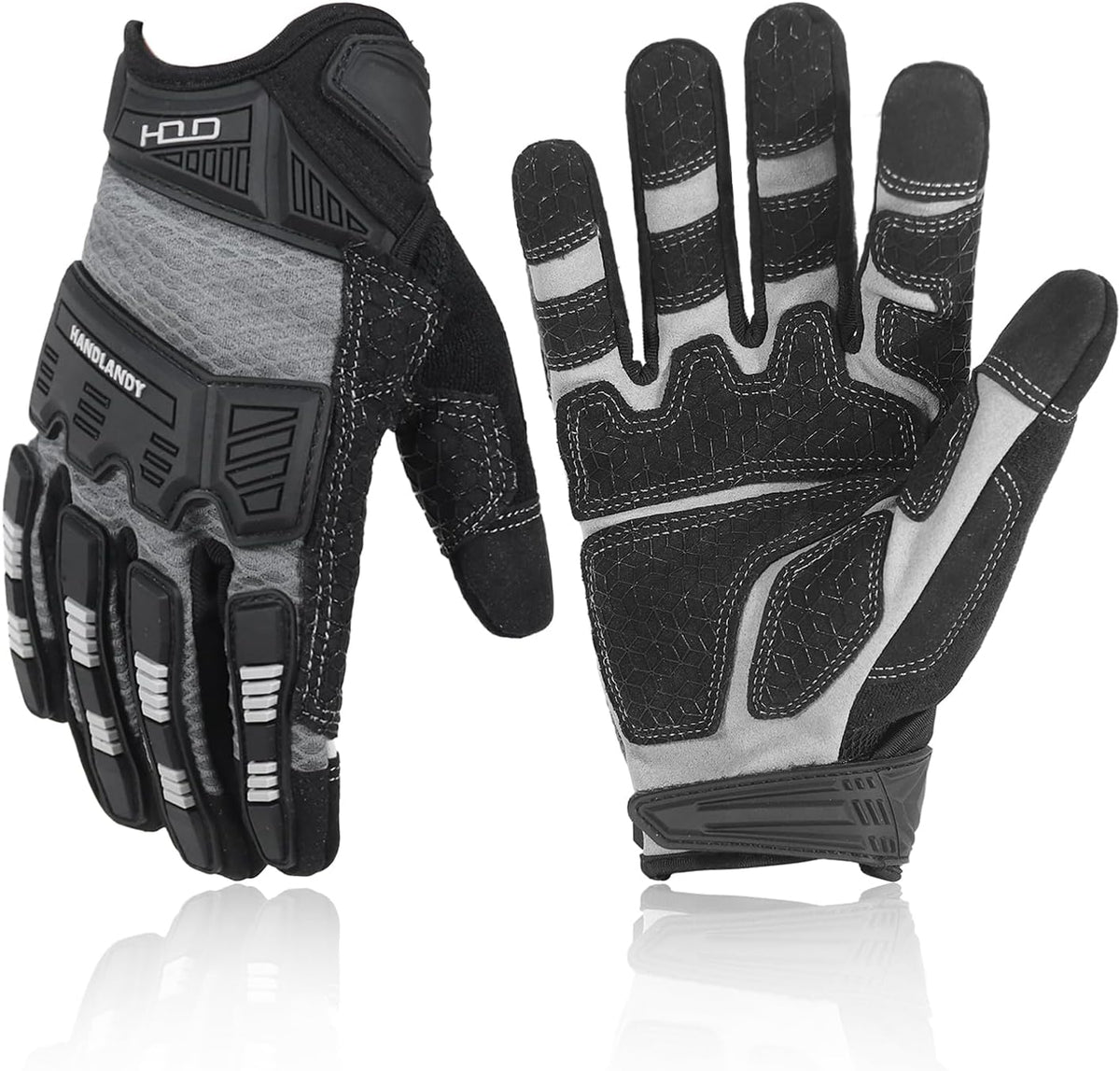 Guantes trabajo tactil para hombre con puños reforzados