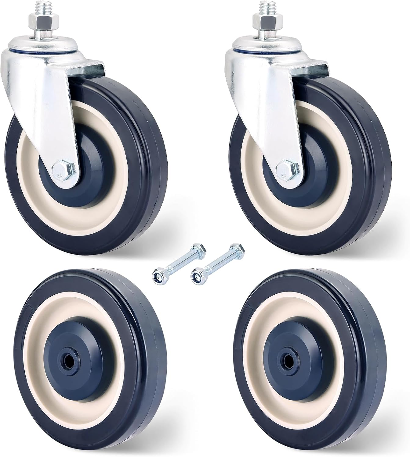 Kit 4 Ruedas 5pulg para Carrito Tienda
