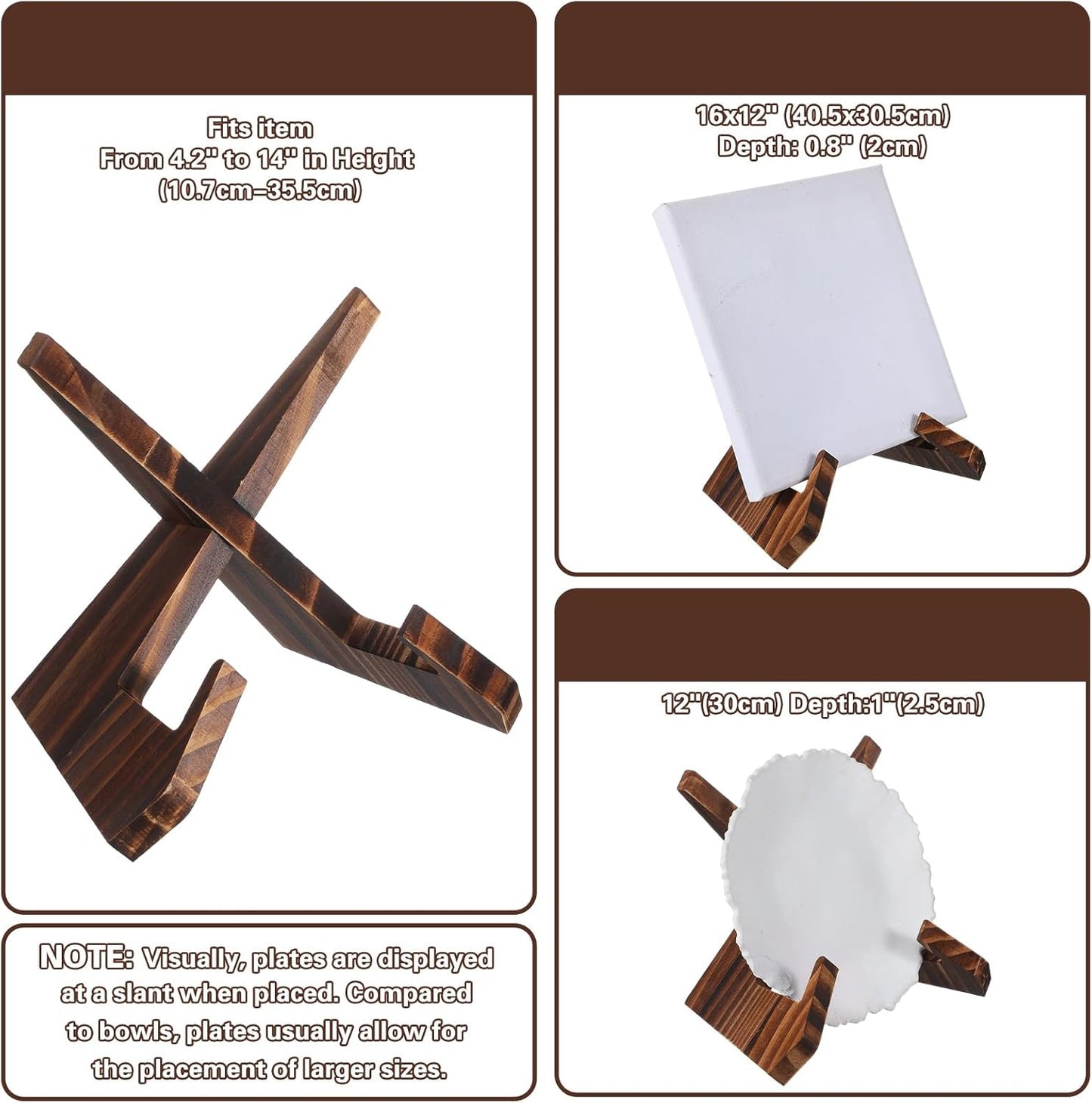 Soporte cuenco madera pino 6.5pulg forma X