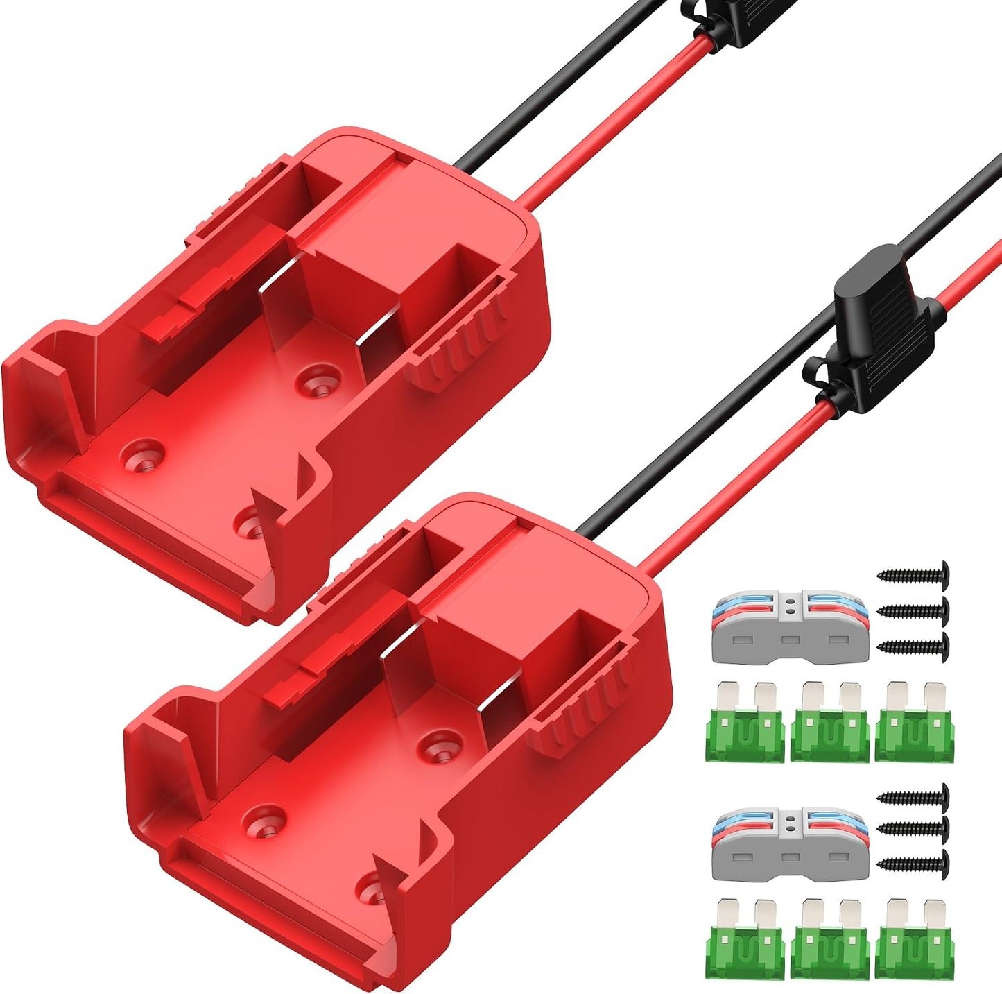 Adaptador batería 18V para ruedas eléctricas RC con fusibles