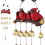 Campanilla viento pájaro cardenal roja decoración exterior