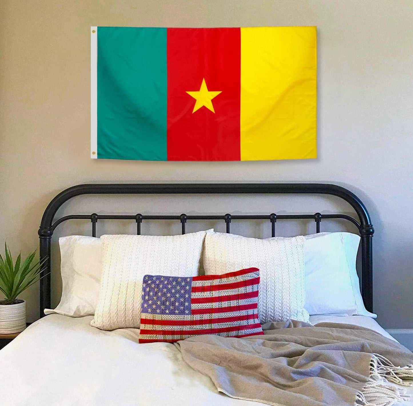 Bandera Camerún 3x5ft poliéster resistente