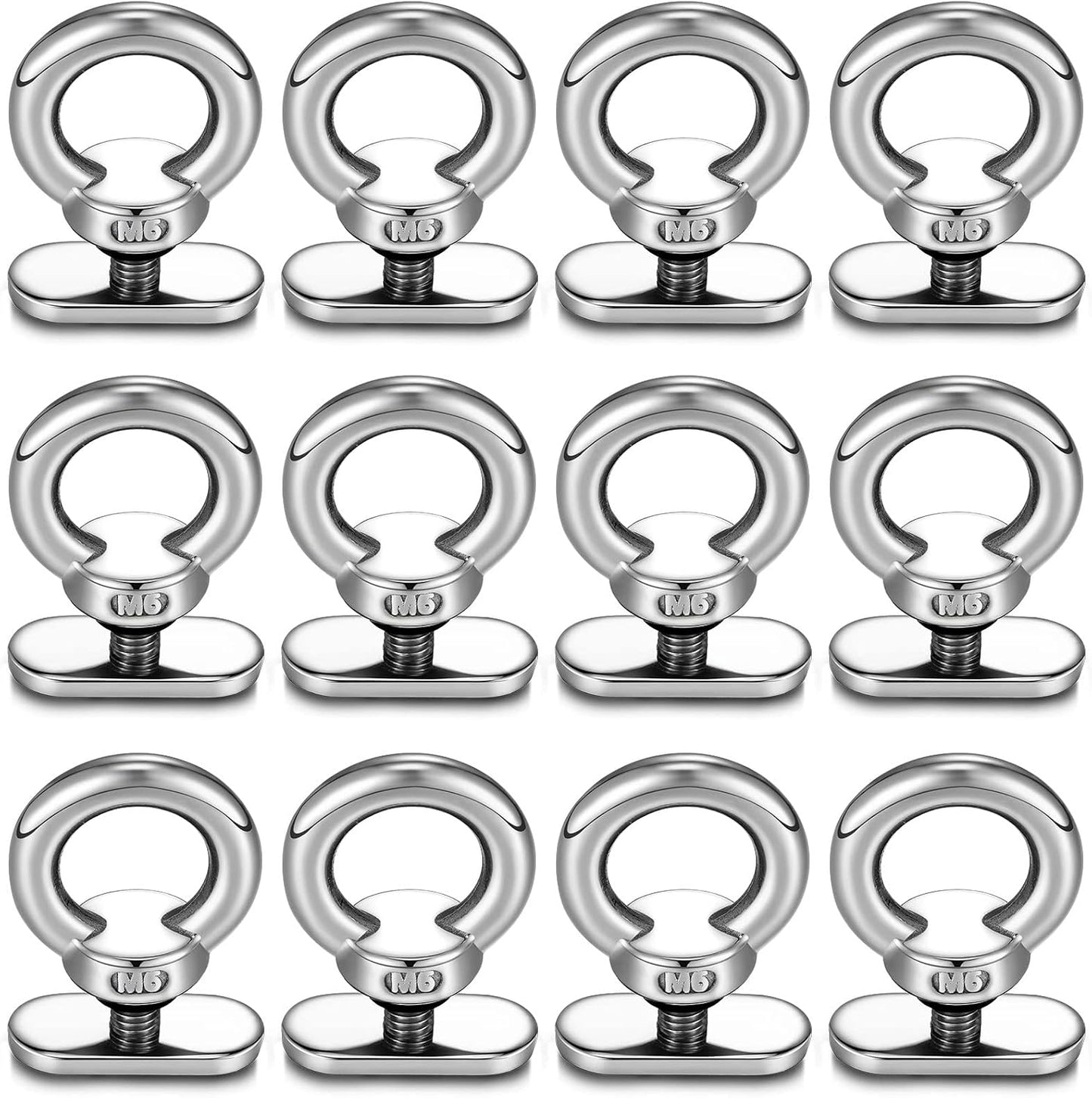 12 Accesorios Montaje Kayak Acero Inox Riel Cuerda Elástica