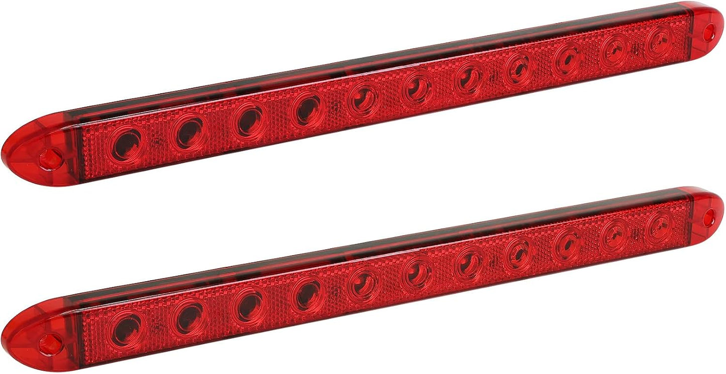 Barra luz 16pulg 11LED rojo 12V para remolque motocicleta