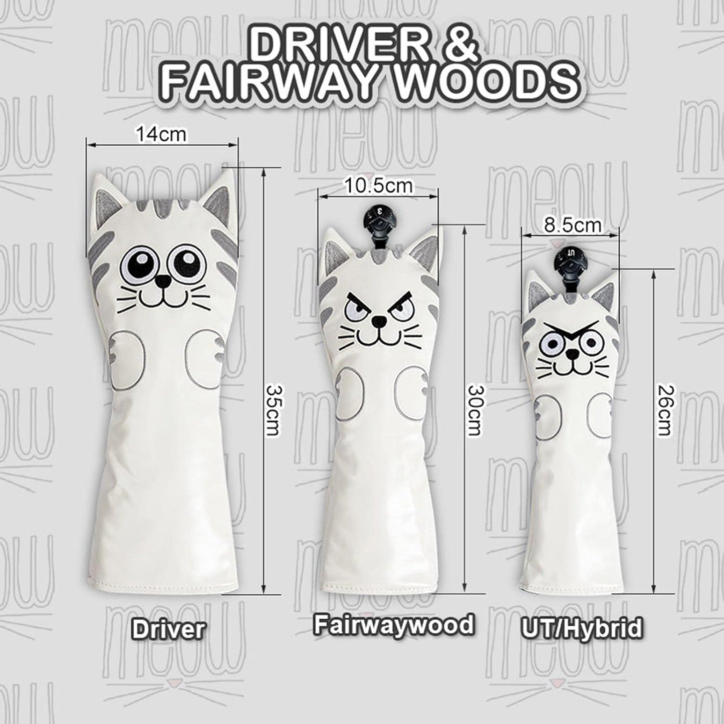 Cubiertas palos golf diseño gato para putter actividades