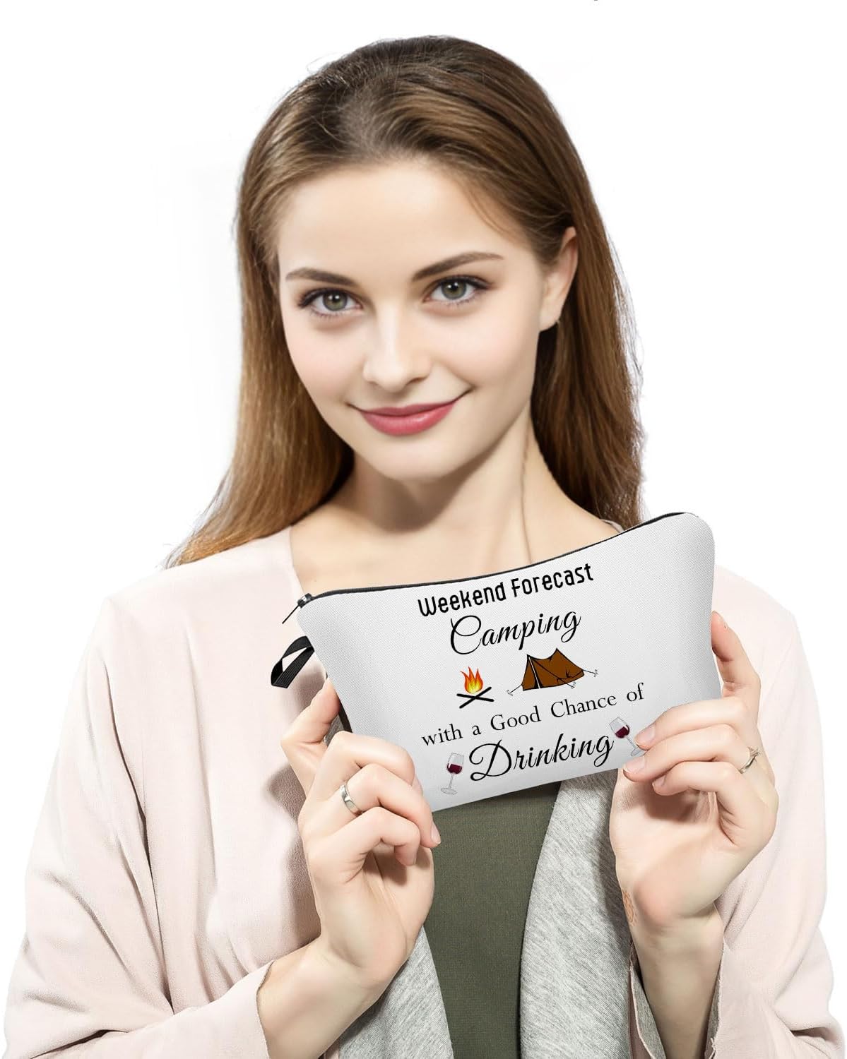 Bolsa maquillaje divertida para demostración graduación