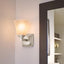 Accesorio baño doble montaje con luz vidrio esmerilado