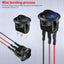 Interruptor basculante 20A 12V con luz LED azul coche