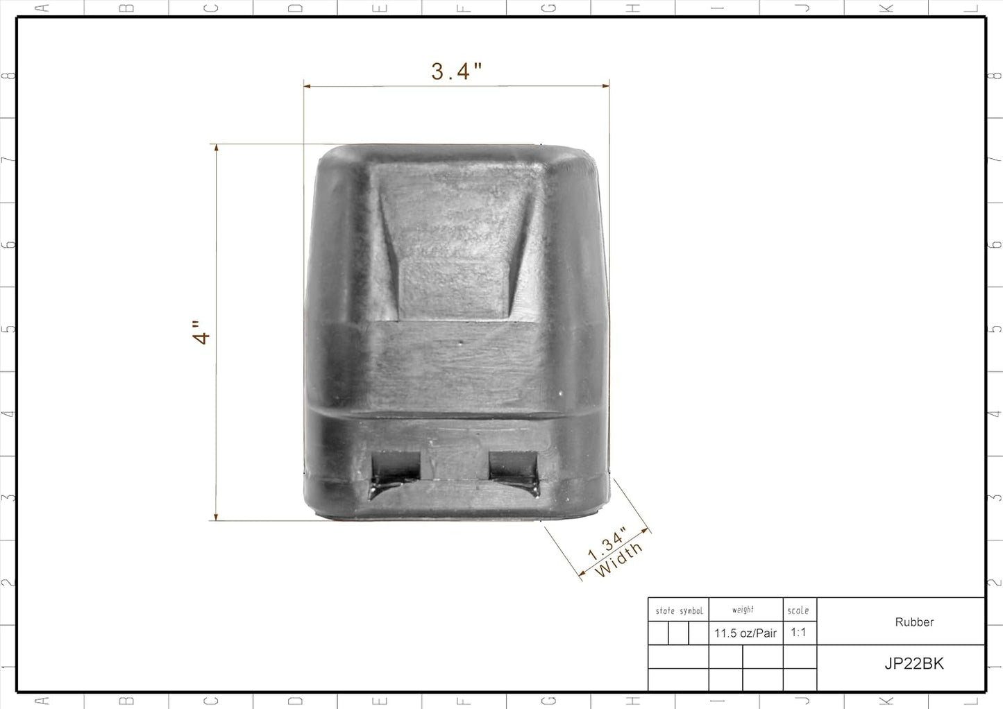 Topes parachoques traseros Jeep Grand Cherokee 93-98