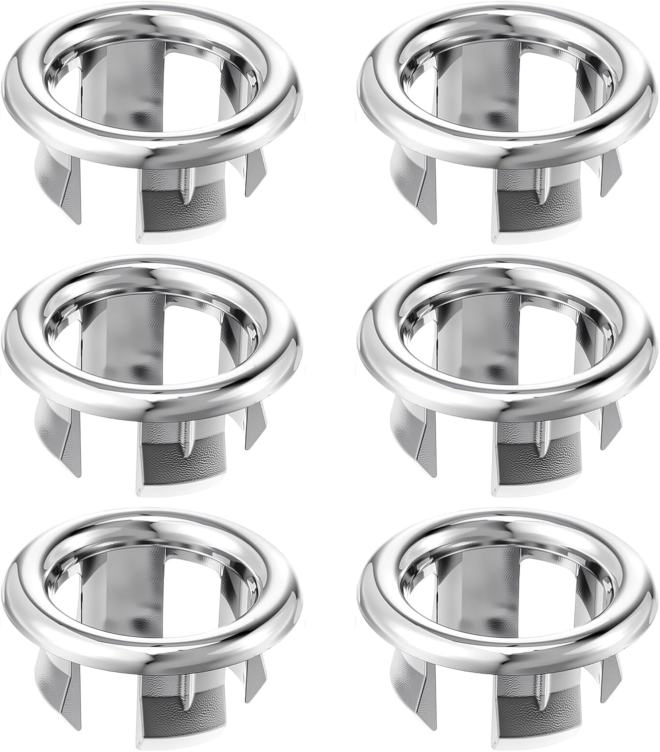 6 Anillos Desbordamiento Fregadero Universal Tapa Plateada