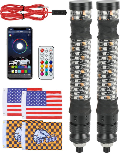 Látigo luz RGB 1pie para ATV con interruptor doble y señal
