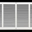 Rejilla acero ventilación retorno 24x12" blanco