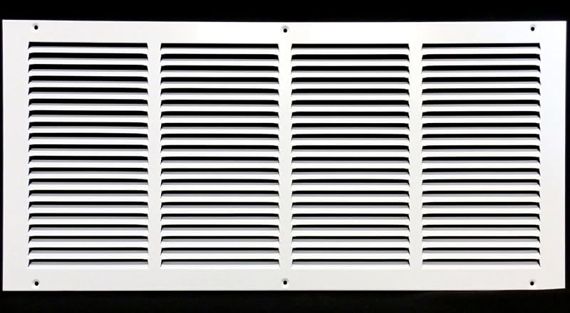 Rejilla acero ventilación retorno 24x12" blanco