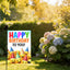 Bandera jardín cara sonriente 12.5x18pulg doble cara decorativa