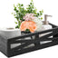 Caja soporte papel higiénico madera rústica negro